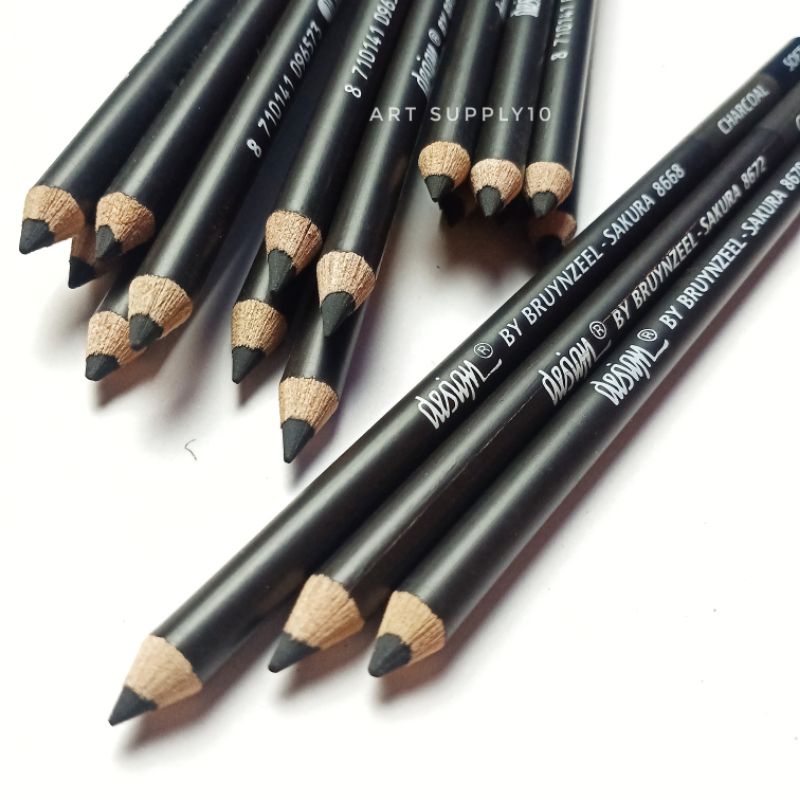 

Bruynzeel Design Specialties Charcoal Pencil - Hard/Medium/Soft
