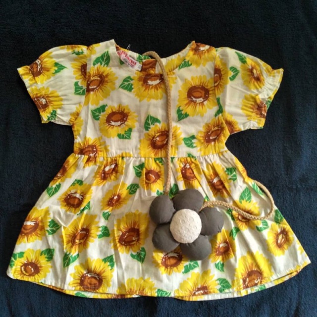 Dress atau atasan anak perempuan impor untuk anAk 2-3 tahun Kids Dress Sun Flowers