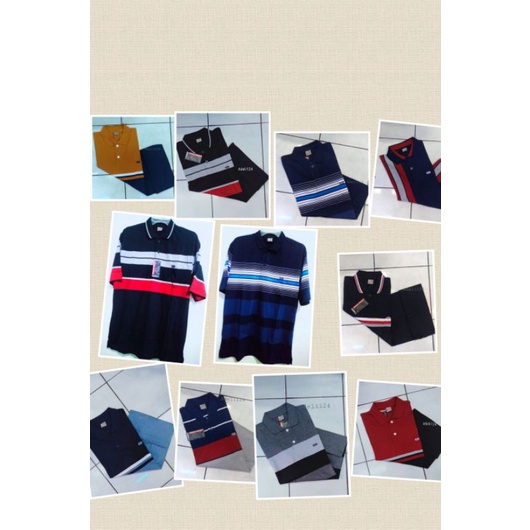 OCEAN BEACH KAOS KERAH POLO LAKI-LAKI | PRIA | BAPA - BAPA LENGAN PENDEK( XL JUMBOLD 57cm)