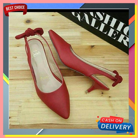 Sepatu Hak Tinggi Heels Sepatu Kerja Haihil Tali Trendy Kekinian Wanita Pesta Kondangan Rf007 Emory 