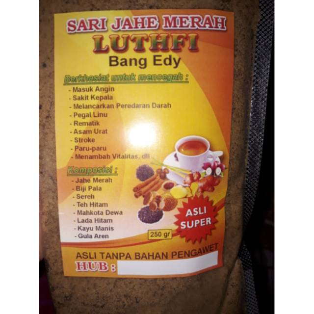 

Sari jahe merah original