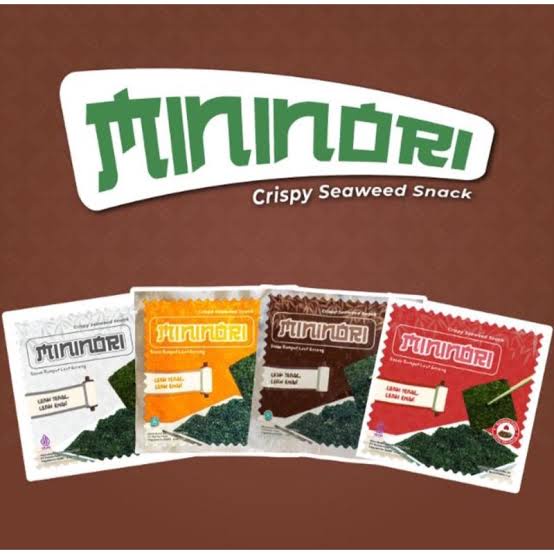 Snack mininori rumput laut (1 pak isi 12pcs ) cemilan rumput laut enak dan murah