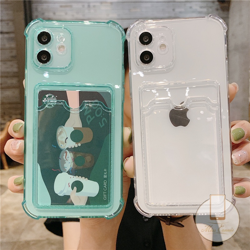 Casing Iphone 11 12 Pro Max Xr Xs Max 8 7 6 6s Plus 11pro Max Shockproof Dengan Slot Kartu Kredit