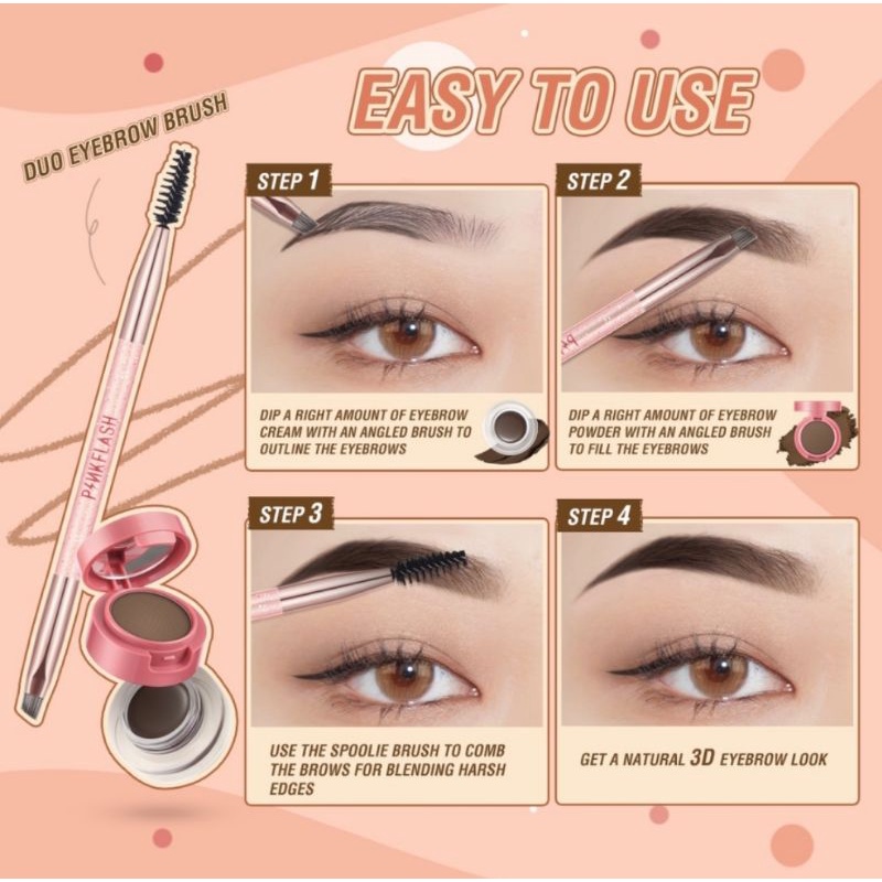 PINKFLASH Duo Effect Eyebrow Kit PF-E22 | 2-in-1 Eyebrow Cream