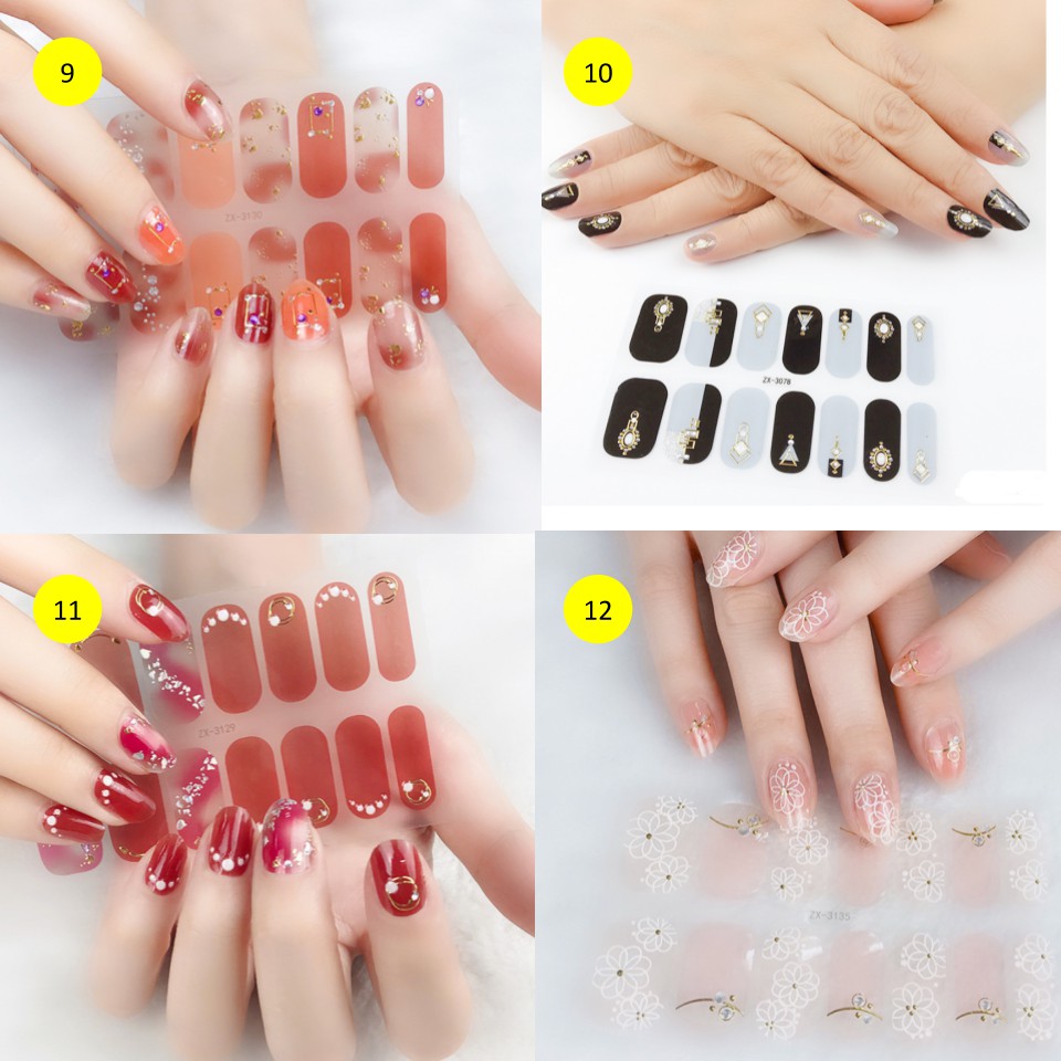 Stiker Kuku 3D / Nail Art / Nail Sticker Import 14 Pcs