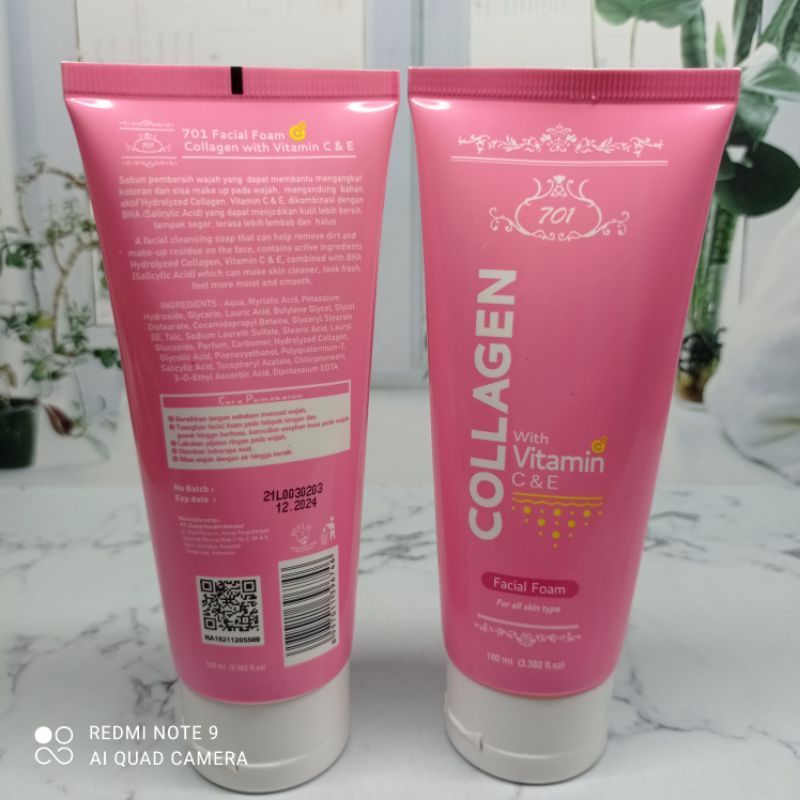 Facial Foam 701 Collagen Vitamin C &amp; E BPOM