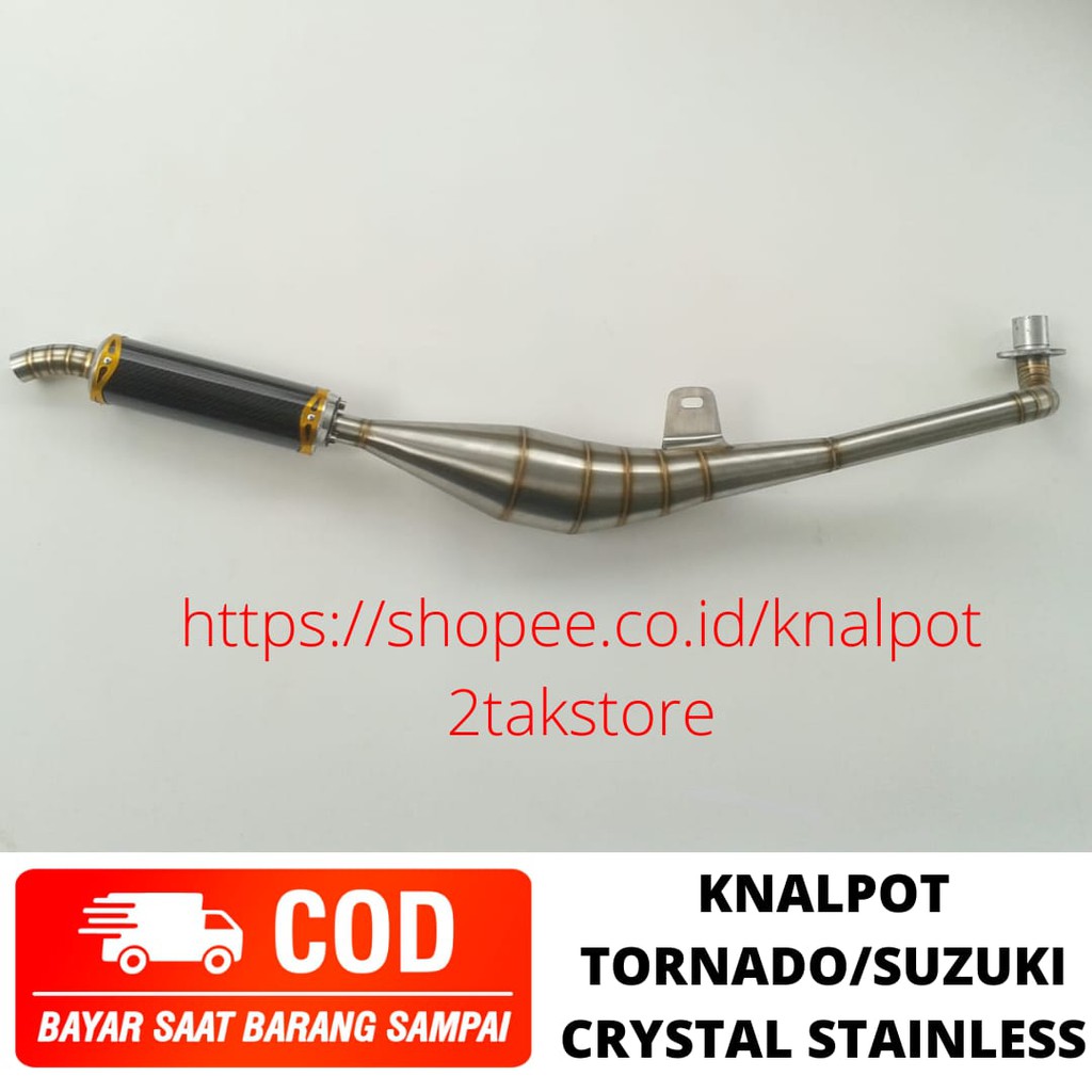 knalpot tornado suzuki tornado crystal suzuki crystal stainless carbon