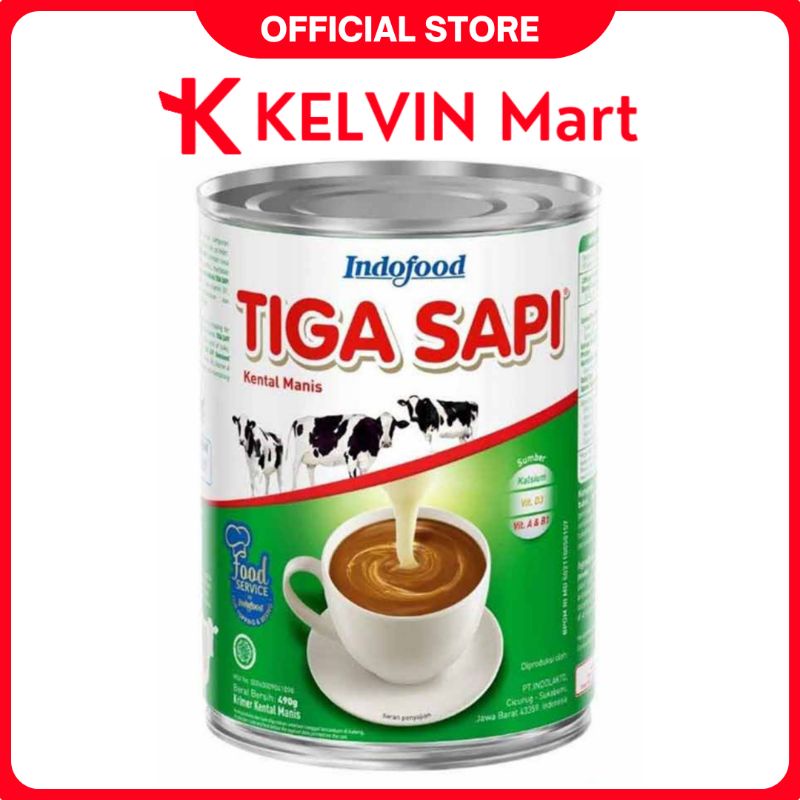 

Kental Manis Tiga Sapi Kental Manis Putih pck 490g | KELVIN Mart