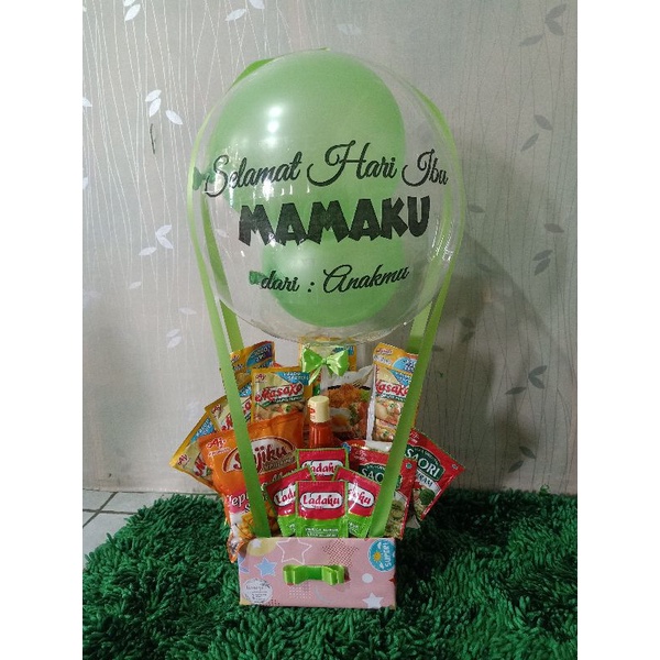 

HADIAH HARI IBU / gift box bumbu / Snack balon isi bumbu dapur