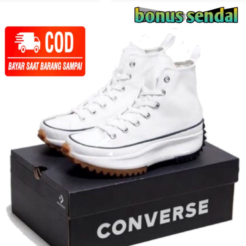 Sepatu Wanita Converse Run star hike jw anderson sneaker wedges hak tinggi quality premium