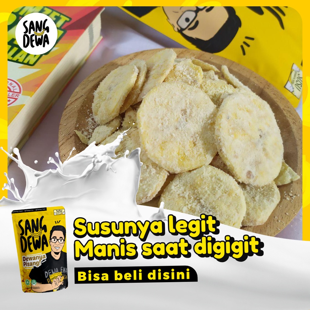 

Sang Dewa/ Dewanya keripik pisang kekinian varian susu 85 gr