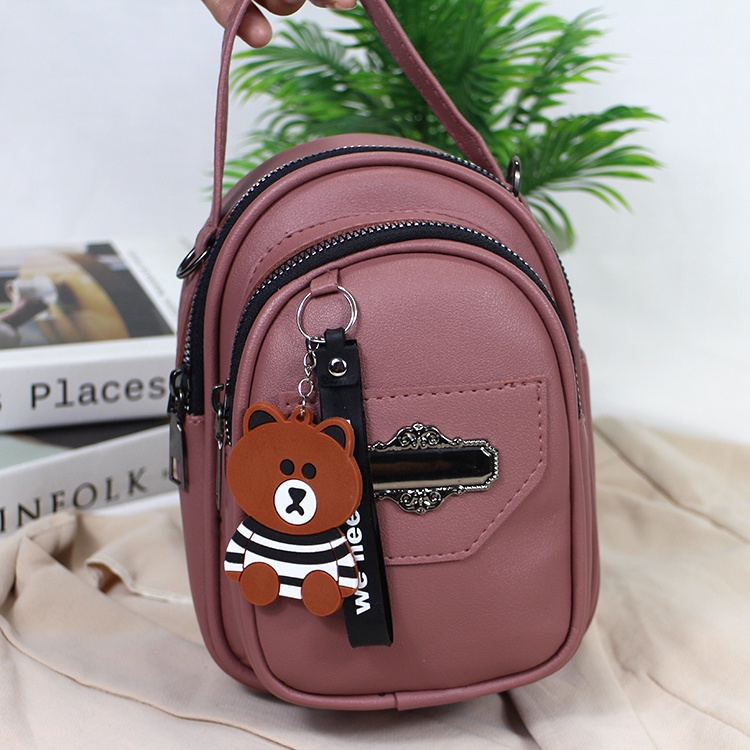 Luna Aura Tas Selempang Ransel Mini Wanita 3in1 Plat Nekkel Dua Ruang Slingbag Wanita Terbaru Tas Ransel ala korea Tas Wanita ootd