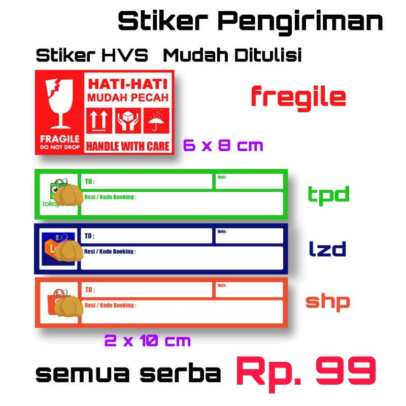 

Stiker Pengiriman Murah / Stiker Fregile / No Custom