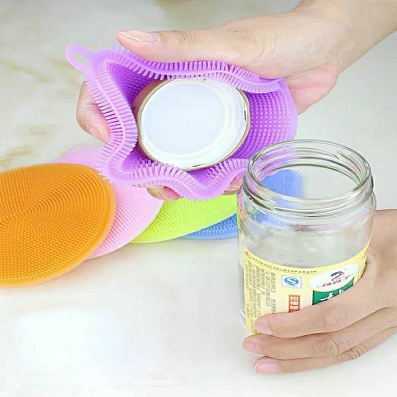 SPON PENCUCI PIRING SILICON SERBA GUNA SPON SILICON SPONGE ANTI GORES SILICONE PEMBERSIH ALAT DAPUR