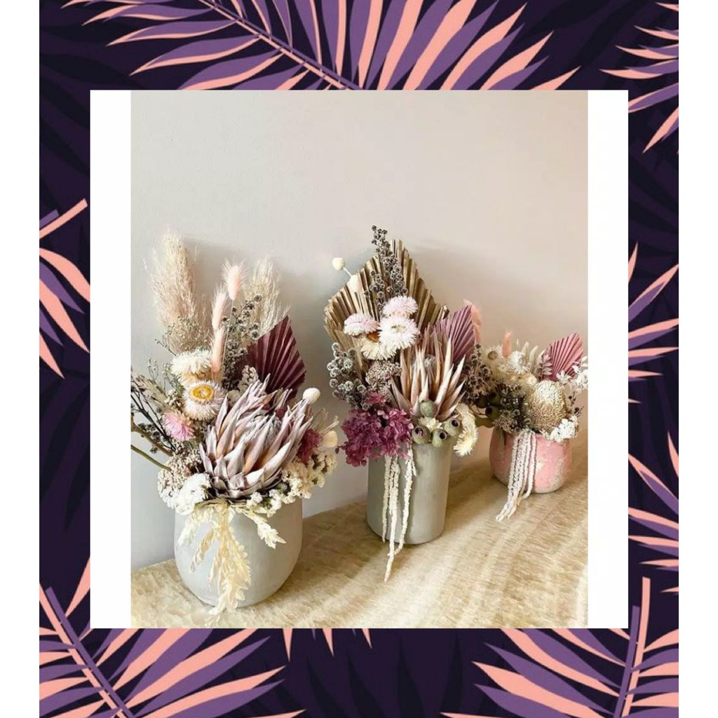 DAUN PALEM MINI GOLD/SILVER DEKORASI RUSTIK BUKET BUNGA MURAH