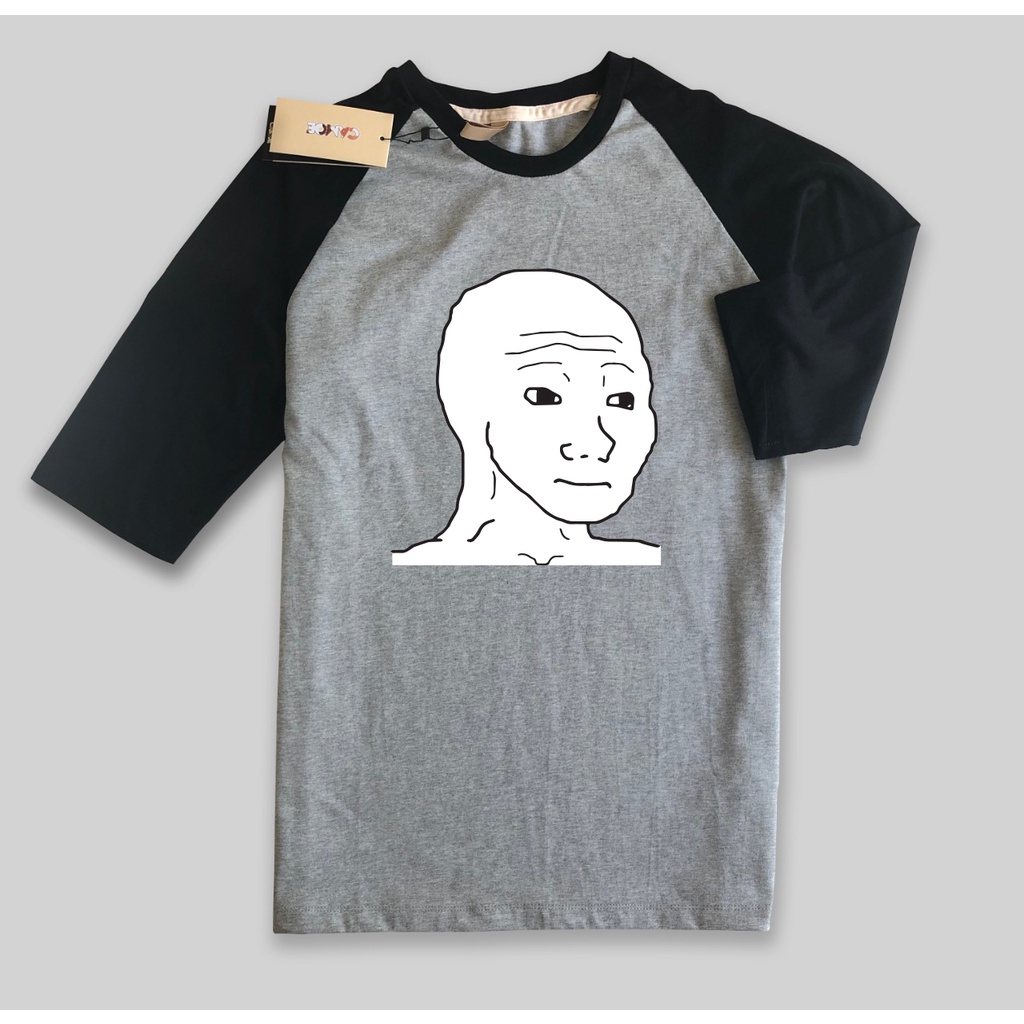 Kaos Raglan Crypto meme Wojak