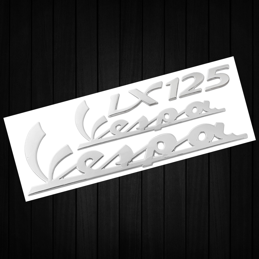 Vespa Stiker Emblem 3D Bahan Aluminum Pvc Untuk Dekorasi Tanki Roda Skuter Piaggio Vespa Lx125 Lx150