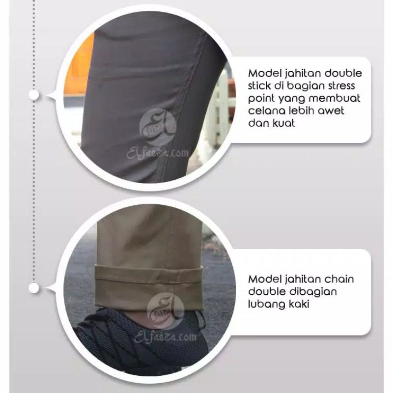 CELANA CINO Panjang Pria  Slimfit KERJAHARIAN Santai Casual Formal Hitam Abu Cream Mocca Size 27-38
