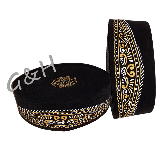 Peci Songkok Nasional Hitam / Kopiah Hitam / Kopiyah Hitam Batik - Motif 3