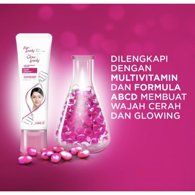 Glow and lovely cream ( krim mencerahkan dan memutihkan wajah )