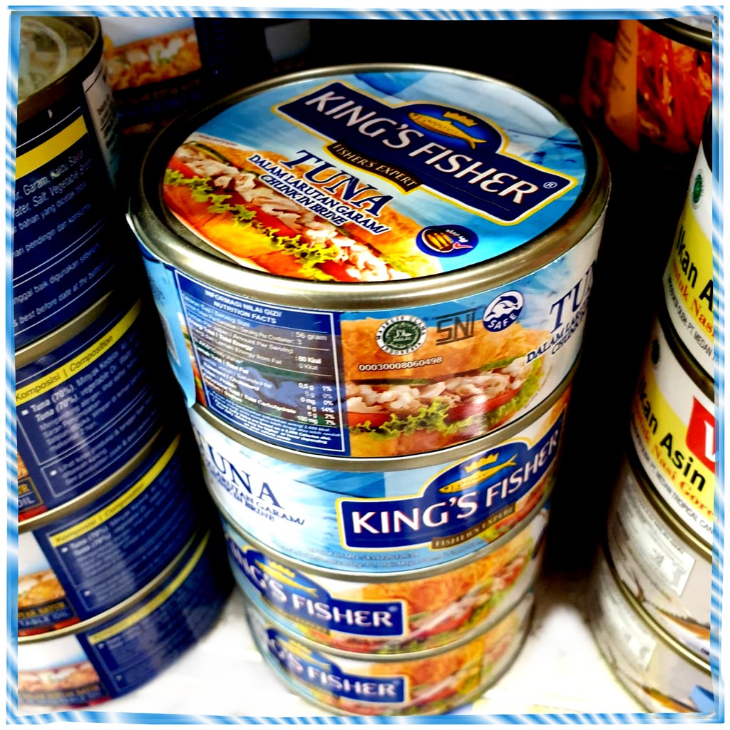 

Tuna dalam Air Garam Tuna in Brine Daging Tuna Makanan Kaleng King's Fisher TUNA 170 gr