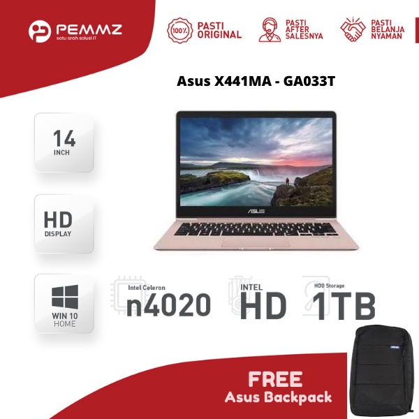 Asus X441MA - GA033T - N4020 -14"HD - 1TB HDD - Rose Gold