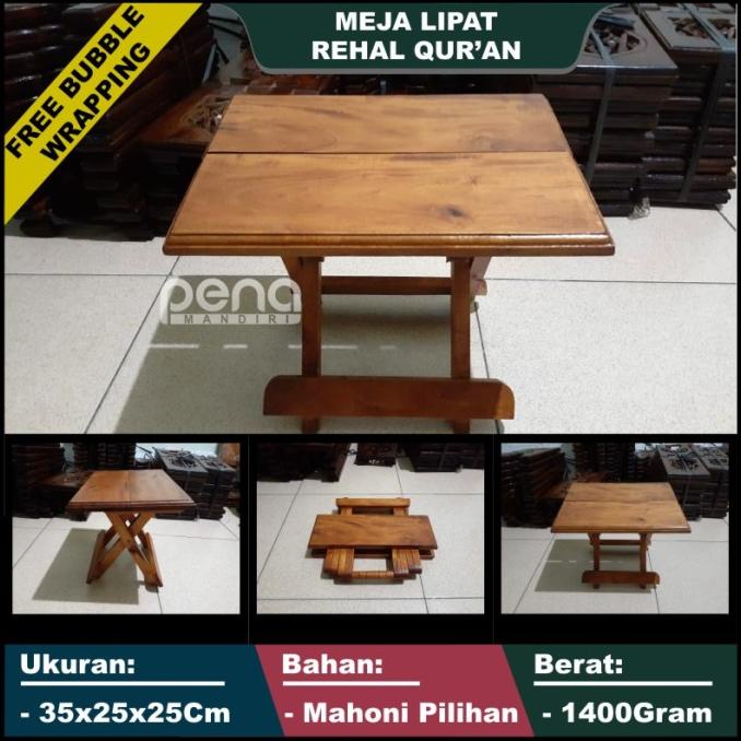 Meja Lipat Alquran Meja Lipat Kayu - Meja Mengaji TPA Anak