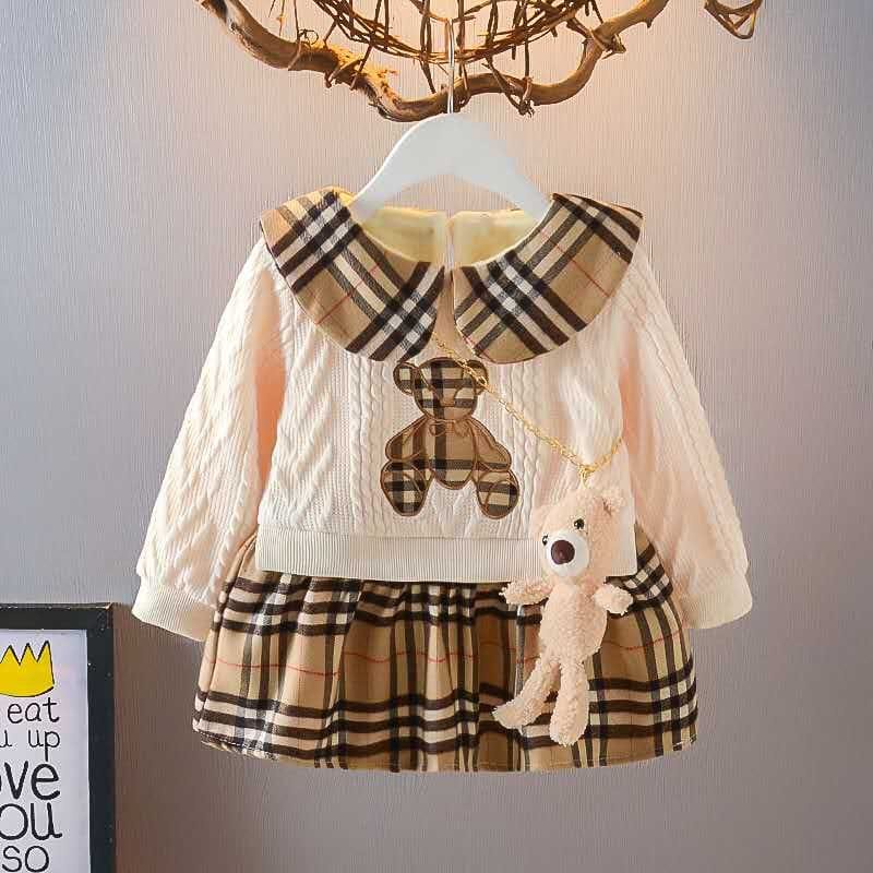 HappyOliver DRESS TOKYO BEAR EBV Baju Dress Anak Perempuan Import/Dress Bayi Perempuan/Gaun Bayi Perempuan/Dress Pesta/Dress Bayi