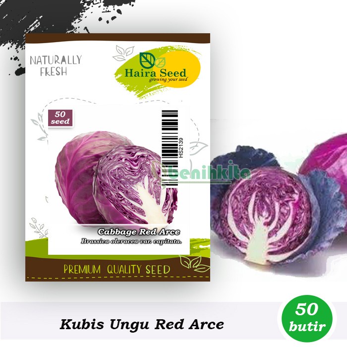 Benih-Bibit Kubis/Kol Ungu Red Arce (Haira Seed)