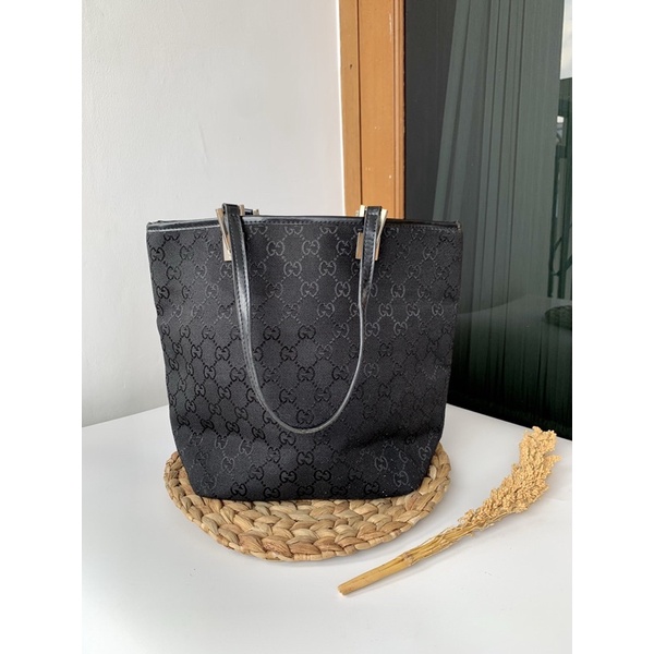 Tas tote gucci canvas preloved
