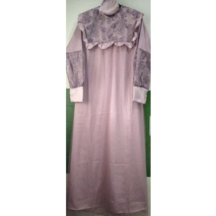 Gamis mewah / Gamis elegan / Gamis tile / Gamis polos kombinasi tile / Gamis kombinasi brukat / Gami