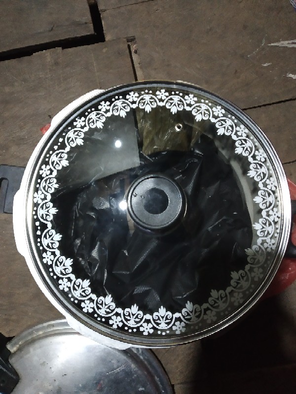 Terbaru Motif Bunga Tutup Panci Kaca Dengan Kaki Diameter +/- 27.8 Cm (panci Uk 28cm) + Handle Bulat