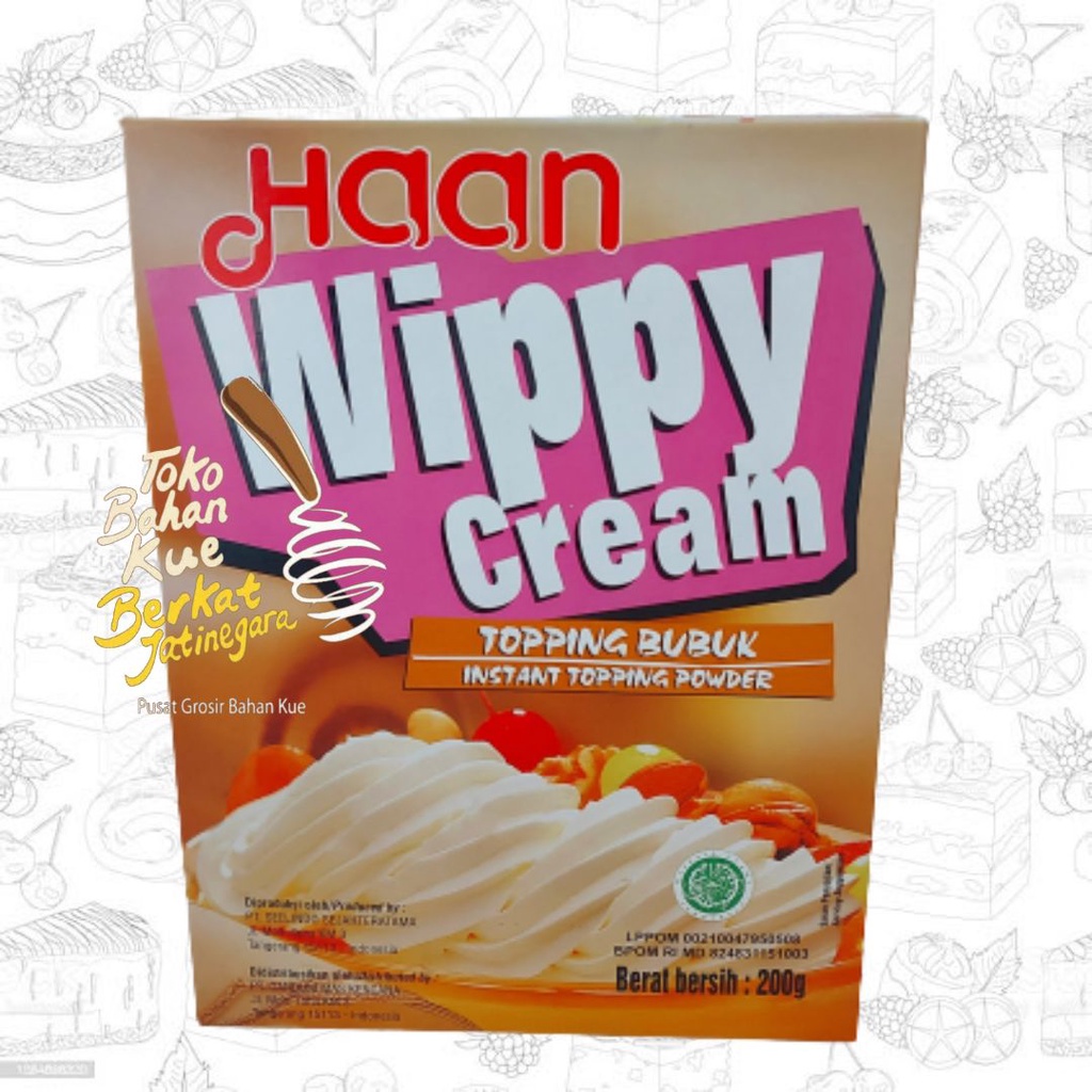 Jual WHIPPED CREAM HAAN WIPPY CREAM INSTANT TOPPING POWDER 200 GR
