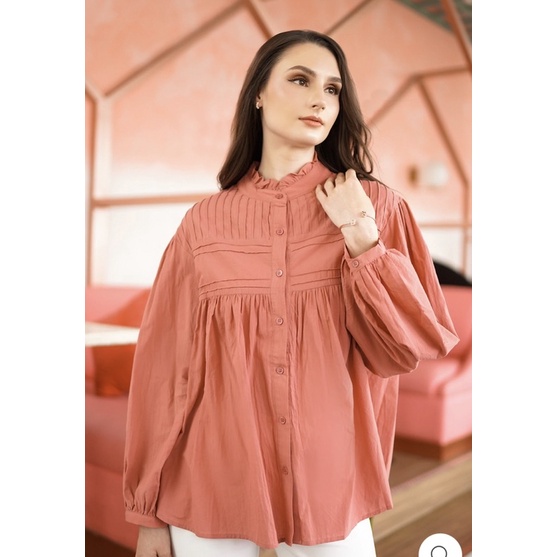 SALE Benang Jarum Raven Shirt Rose Size S