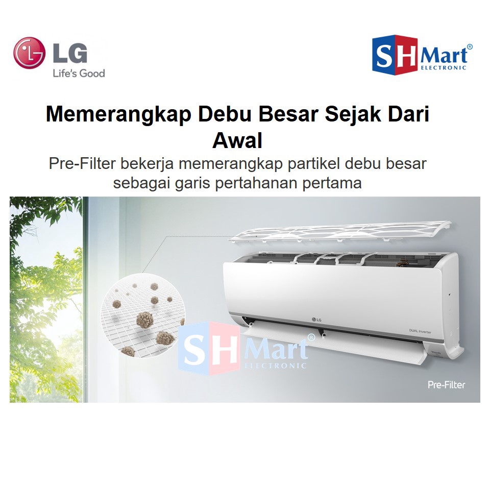 AC 1,5 PK DUAL INVERTER LG S13EV4 AC 1 1/2 PK UNIT ONLY (MEDAN)