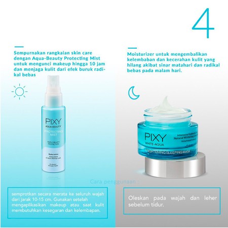 PIXY White Aqua Series | Day Cream Night Sleeping Mask Face Wash Serum Essence