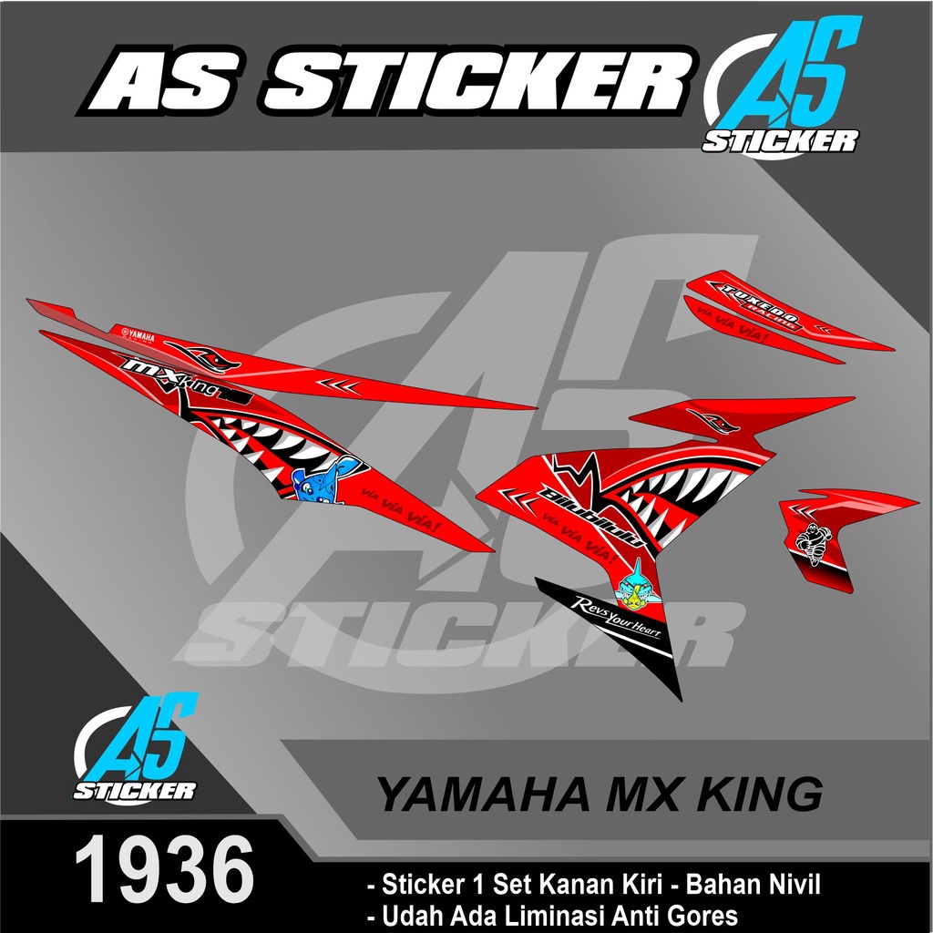 Striping Variasi List Jupiter Mx King 150 Sticker Ori Movistar Mx King