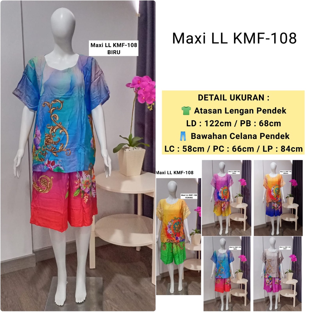 AS Setelan Kulot Batik Kudamas LD 120cm - 134cm Maxi LL