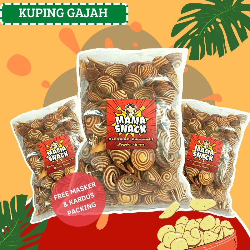 

KUPING GAJAH/KUPING GAJAH MINI/KUPING GAJAH COKLAT KILOAN 250gr (GRATIS MASKER)