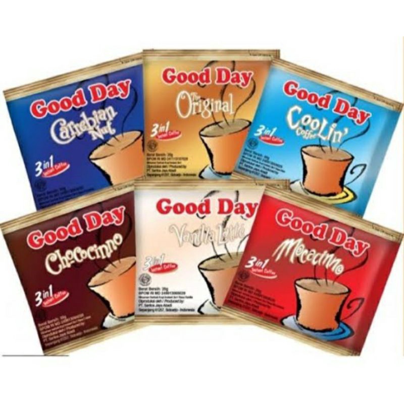 

Good Day 20gr × 10 Pcs | Kopi Instan