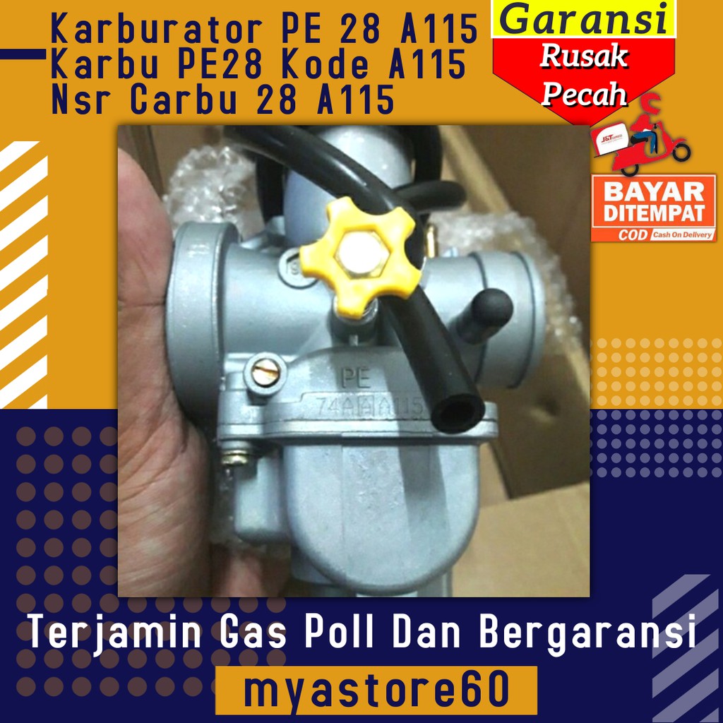 Karburator PE 28 A115 Karbu PE28 Kode A115 Nsr Carbu 28 A115