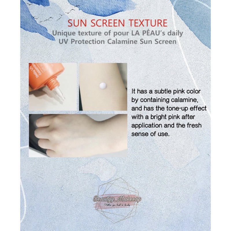 (BPOM) POUR LA PEAU DAILY UV PROTECT CALAMINE SUN SCREEN SPF 50+ / PA ++++