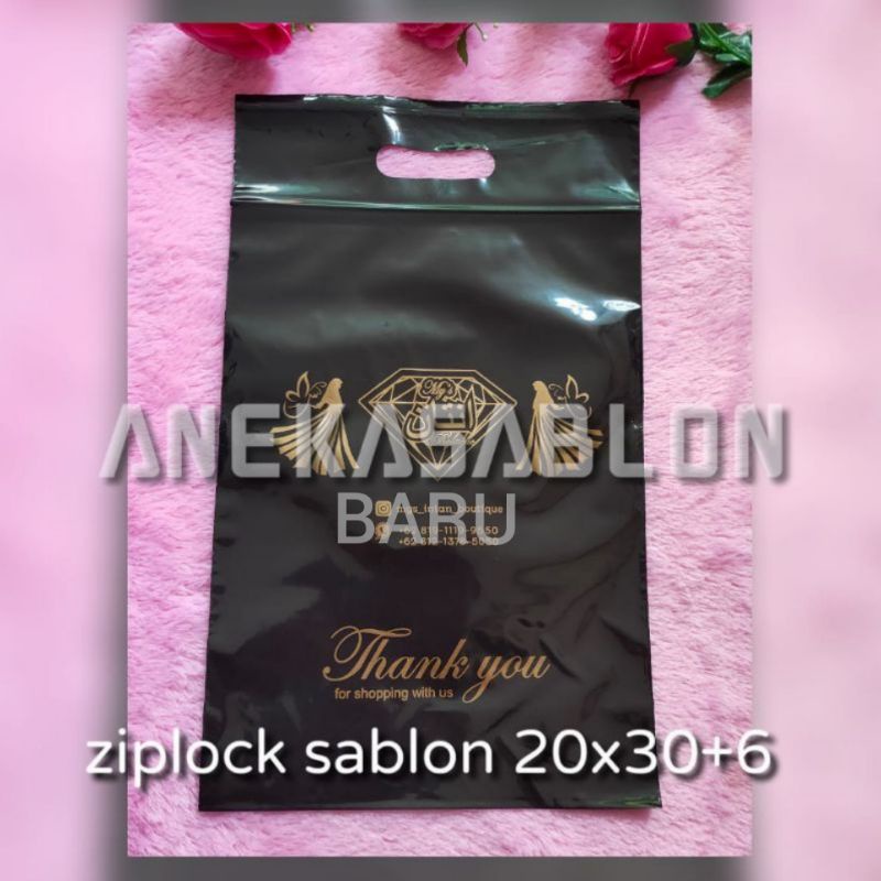[100 pcs] Plastik Klip Ziplock Plong/Pond Sablonb20x30+6