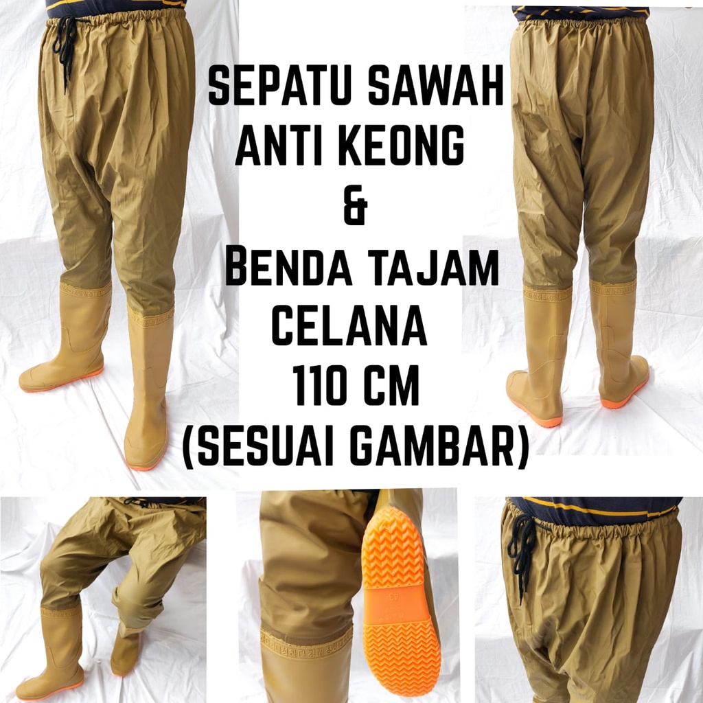 SEPATU BOOTS PETANI SAWAH PANJANG BOOT 110 Cm ANTI KEONG/ANTI AIR KERET PREMIUM