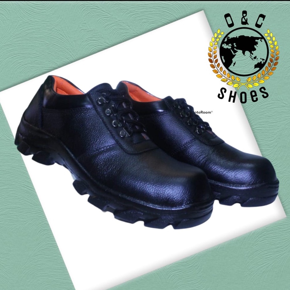 Sepatu Safty Semi Boot Pria Sepatu Kerja Proyek  Sepatu Kulit Asli Ujung Besi Sepatu Safty murah