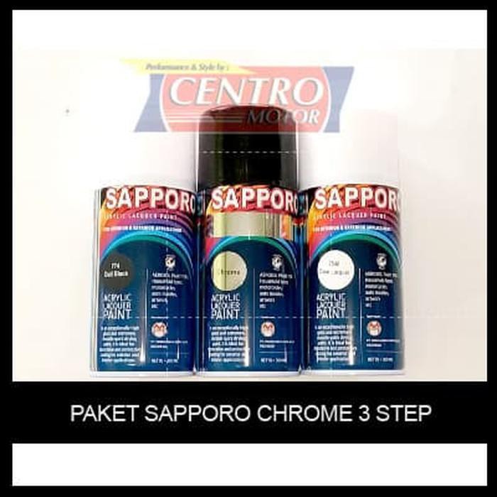 Dijual Paket Cat SAPPORO CHROME, CAT SEMPROT CHROME SAPPORO PAKET 3 STEP suk Diskon