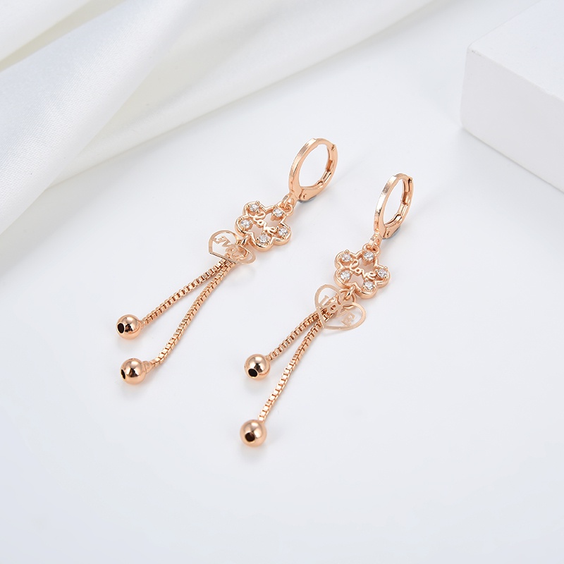 COD Anting Titanium Wanita Emas Muda Anti Karat Dewasa Tusuk Korea Asli Panjang Dan Luntur Korea Style Selamanya Dewasa 26