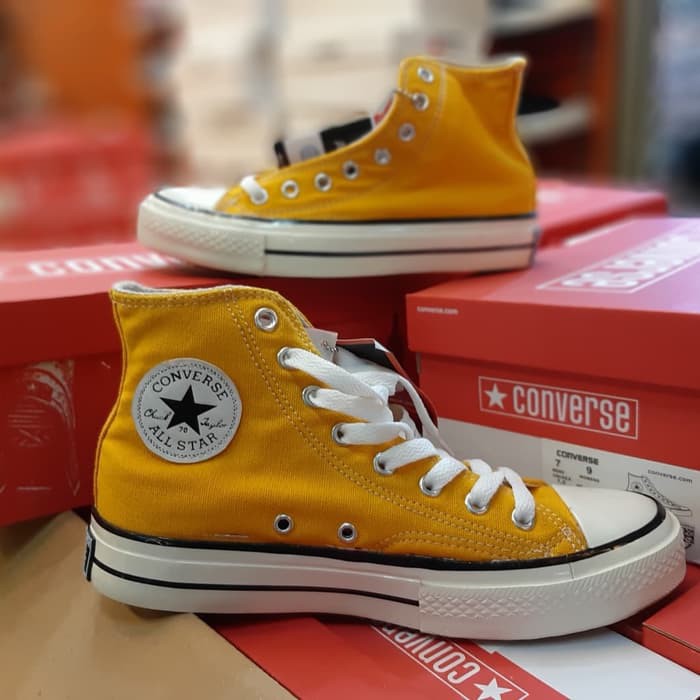 BELI 2 GRATIS 1 Sepatu Converse All Star CT 70S EGRET SUNFLOWER YELLOW Kuning High - Original