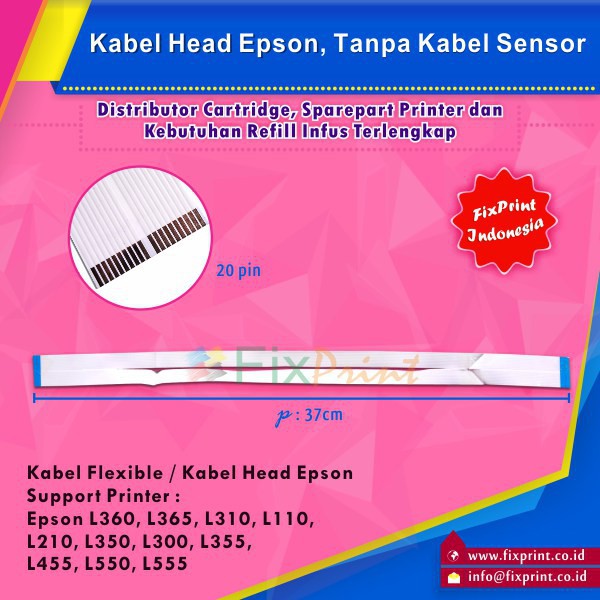 Kabel Head Epson Tanpa Kabel Sensor 1 Pair L110 L120 L121 L210 L220 L300 L310 L350 L355 L360 L365 L380 L385 L405 L485 L550 L555 L565