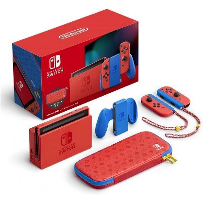 Nintendo Switch New Console Mario Red &amp; Blue Generation 2 V2 HAC-001(-01)